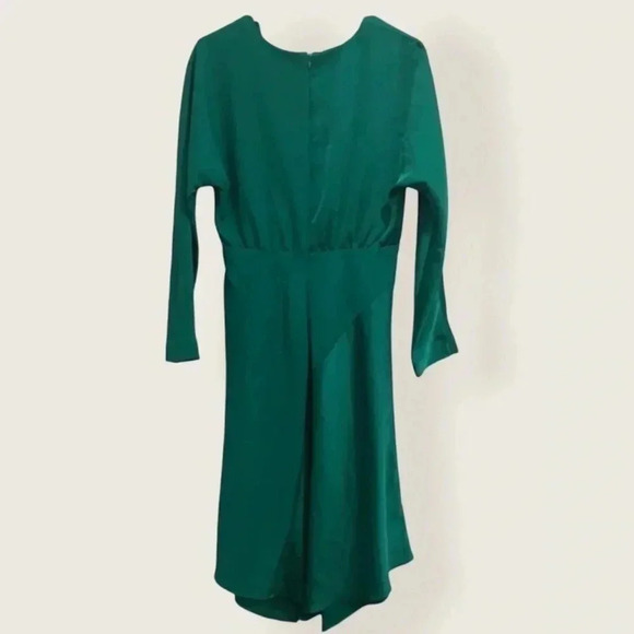 Cushnie for Target Women’s Sz 2 Faux Wrap Asymmetrical Hem Midi Dress Green NWOT - Picture 5 of 8